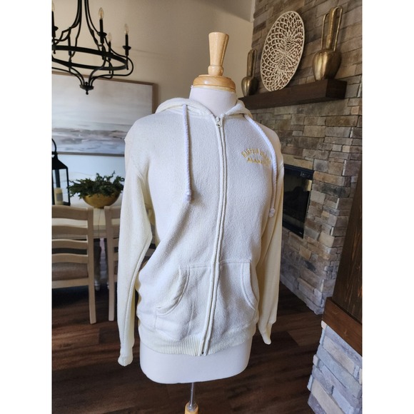 Dauphin Island Alabama Full Zip Hoodie Sweatshirt Butter Yellow Small - Picture 2 of 9